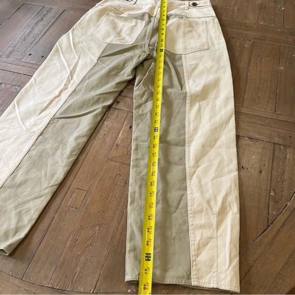 Ulla Johnson August Two Tone Cotton Twill Straight Leg Pants 6 Cropped - Picture 10 of 14